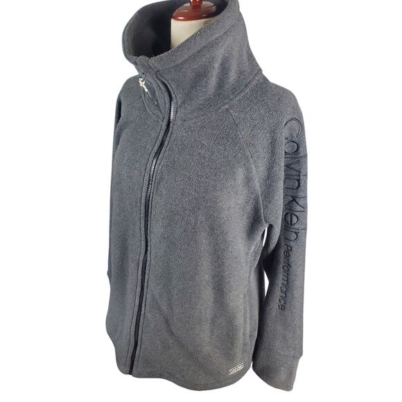 Calvin Klein Performance Fleece Grey Women’s Sz XL Gorpcore Bikecore Blokecore - Picture 1 of 5